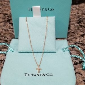 Tiffany & Co. Mini Metro Cross Necklace